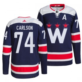 Washington Capitals Trikot John Carlson 74 Adidas Navy Ausweich Authentic - Herren